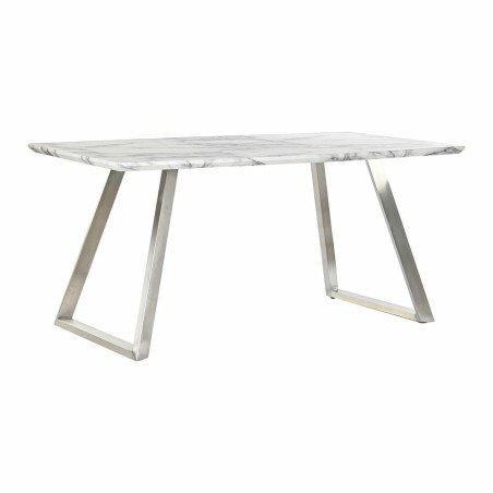 Tavolo da Pranzo DKD Home Decor Acciaio Bianco 160 x 90 x 76 cm Legno