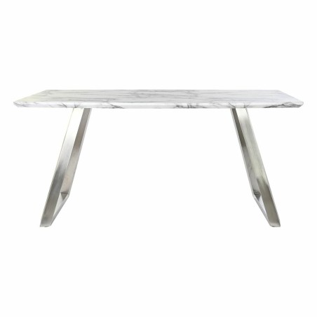 Tavolo da Pranzo DKD Home Decor Acciaio Bianco 160 x 90 x 76 cm Legno