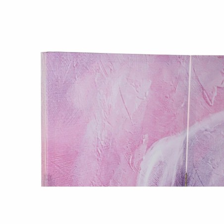 Paravento DKD Home Decor Gatto Tela 120 x 2,5 x 180 cm Pino