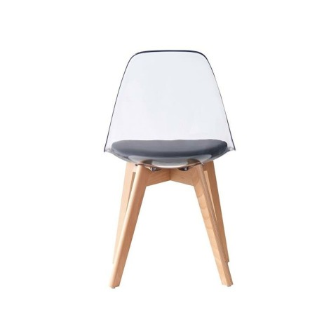 Chaise de Salle à Manger DKD Home Decor Noir Multicouleur Naturel 30