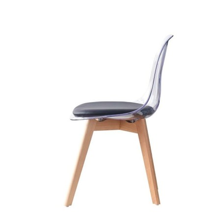 Chaise de Salle à Manger DKD Home Decor Noir Multicouleur Naturel 30