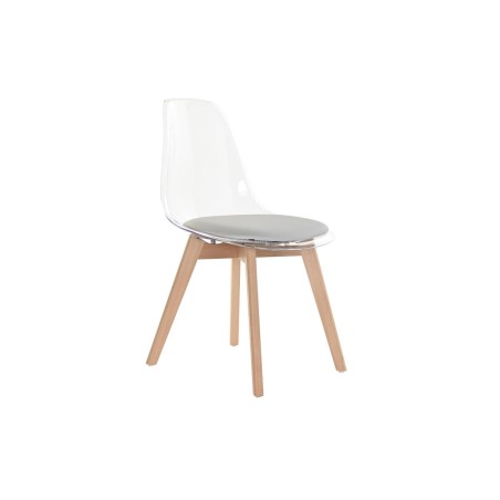 Chaise de Salle à Manger DKD Home Decor Gris Bois Polycarbonate 54 x