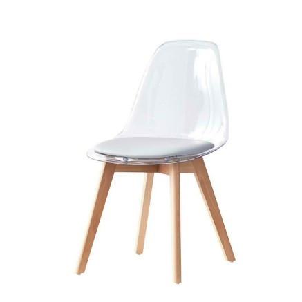 Silla de Comedor DKD Home Decor Gris Madera Policarbonato 54 x 47 x 81 2