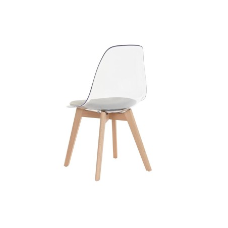 Chaise de Salle à Manger DKD Home Decor Gris Bois Polycarbonate 54 x