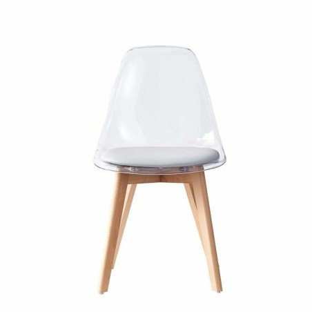 Chaise de Salle à Manger DKD Home Decor Gris Bois Polycarbonate 54 x