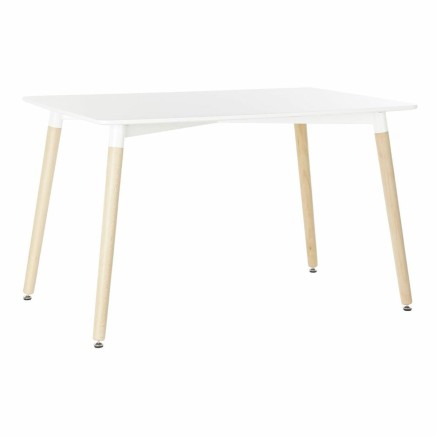 Tavolo da Pranzo DKD Home Decor Bianco Betulla Legno MDF 120 x 80 x 74