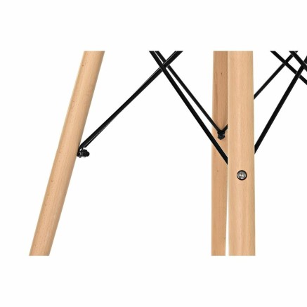 Dining Table DKD Home Decor White Black Natural Birch MDF Wood 90 x 90 2