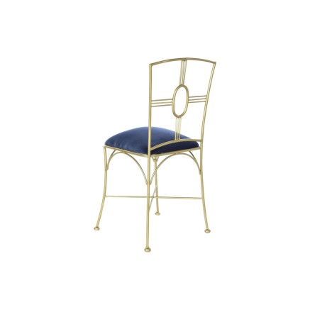 Silla de Comedor DKD Home Decor Azul Dorado 45 x 42 x 88,5 cm 2
