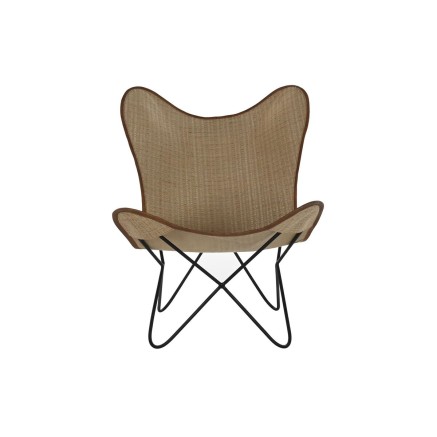 Stoel DKD Home Decor Metaal Rotan (74 x 78 x 92 cm)