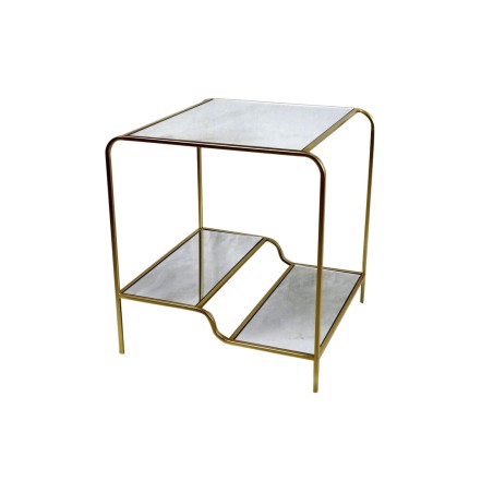 Bijzettafel DKD Home Decor Gouden Metaal Spiegel 50 x 50 x 55 cm