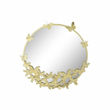 Mesa auxiliar DKD Home Decor Dorado Metal Espejo 50 x 50 x 55 cm 2