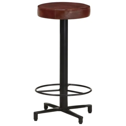 Tabourets de bar lot de 2 66 cm cuir véritable 2