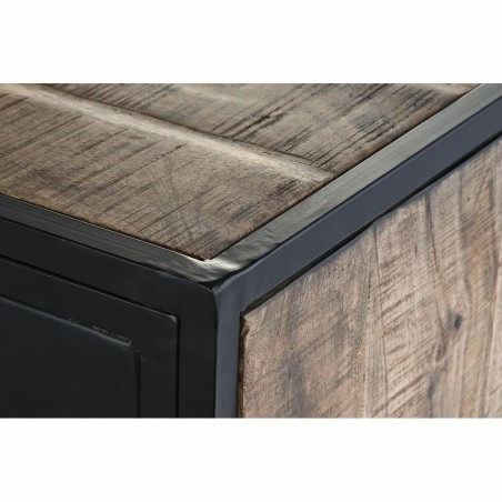 Buffet DKD Home Decor Marron Noir Métal Bois de manguier 160 x 40 x 9
