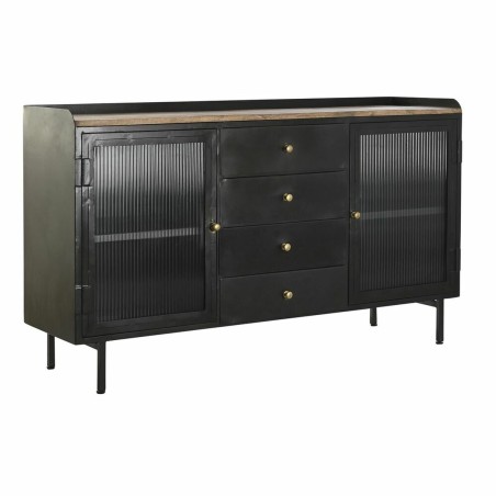 Aparador DKD Home Decor  Negro Dorado Natural Metal Madera de mango 14