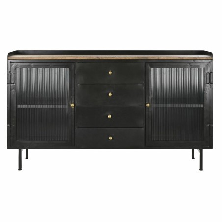 Dressoir DKD Home Decor  Zwart Gouden Natuurlijk Metaal Mangohout 145