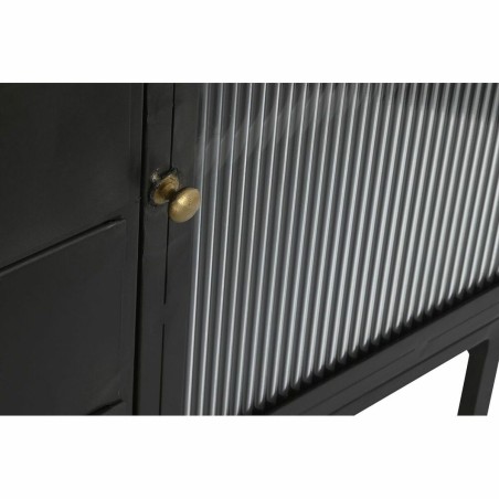 Aparador DKD Home Decor  Negro Dorado Natural Metal Madera de mango 14