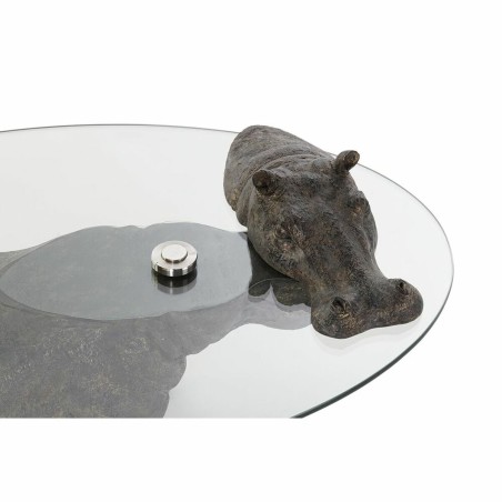 Petite Table d'Appoint DKD Home Decor Transparent Cuivre 80 x 50 x 37