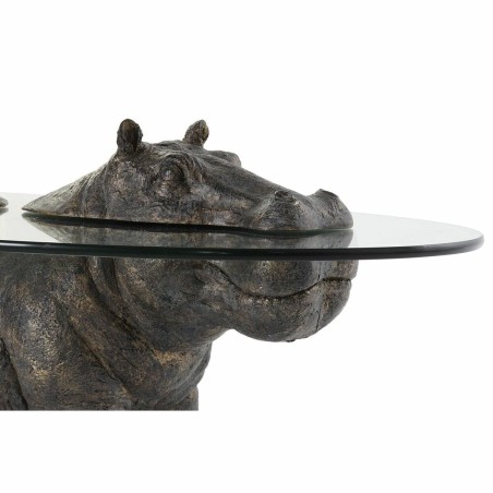 Petite Table d'Appoint DKD Home Decor Transparent Cuivre 80 x 50 x 37