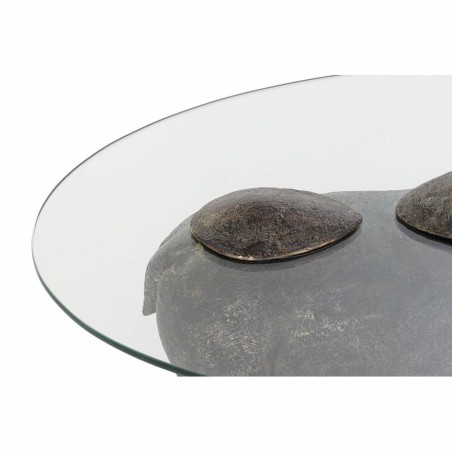 Petite Table d'Appoint DKD Home Decor Transparent Cuivre 80 x 50 x 37