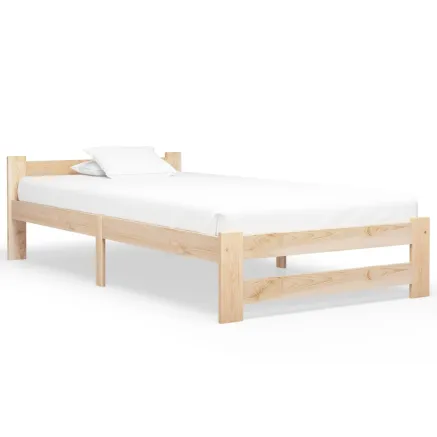 Cadre de lit sans matelas bois de pin massif 90x200 cm