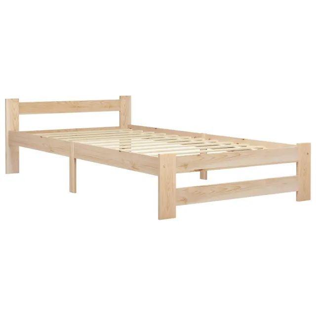 Cadre de lit sans matelas bois de pin massif 90x200 cm