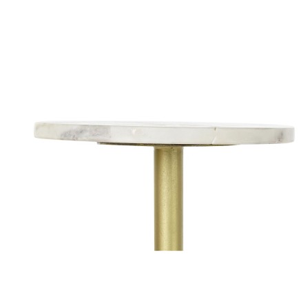 Mesa auxiliar DKD Home Decor Dorado Metal Mármol 27 x 27 x 62 cm 2