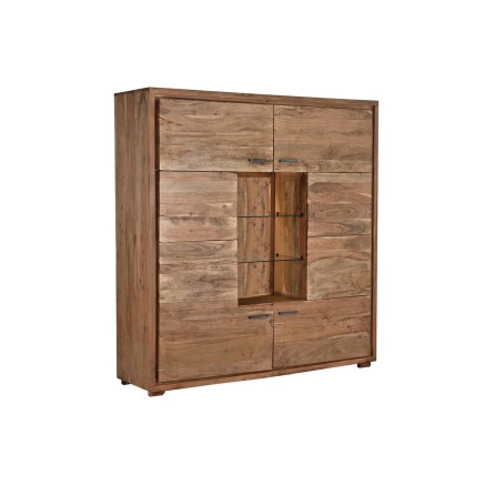 Armario DKD Home Decor  145 x 40 x 153 cm Cristal Marrón Acacia 2