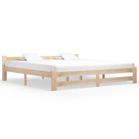Cadre de lit sans matelas bois massif de pin 200x200 cm