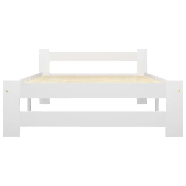 Cadre de lit sans matelas blanc bois de pin massif 90x200 cm
