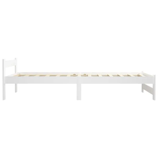 Cadre de lit sans matelas blanc bois de pin massif 90x200 cm