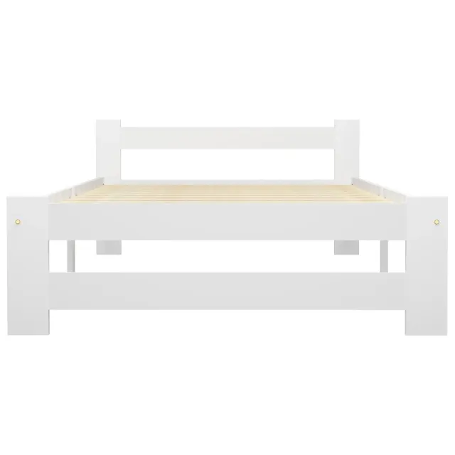 Cadre de lit sans matelas blanc bois de pin massif 100x200 cm