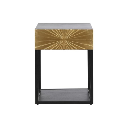 Nachtkastje DKD Home Decor Gouden 35 x 40 x 55 cm Zwart Metaal Hout