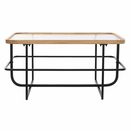 Tavolino da Caffè DKD Home Decor Cristallo Metallo (90 x 60 x 46 cm) 2