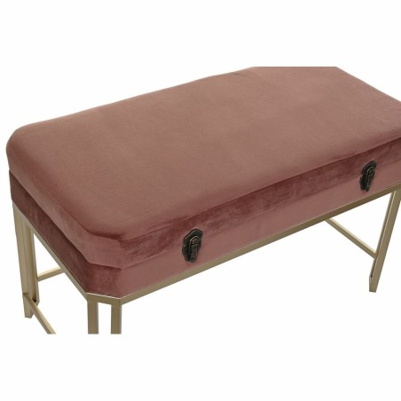 Hocker DKD Home Decor  Rosa Gold Metall (80 x 40 x 47 cm)