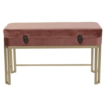 Hocker DKD Home Decor  Rosa Gold Metall (80 x 40 x 47 cm)
