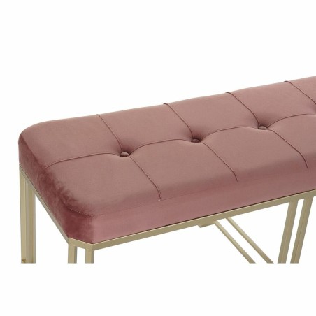 Hocker DKD Home Decor  Rosa Metall Samt (120 x 40 x 46 cm)