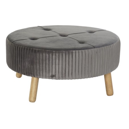 Reposapiés DKD Home Decor 80 x 80 x 38 cm Scandi Gris Madera Terciope