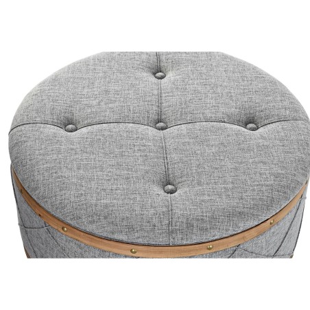 Barhocker DKD Home Decor  natürlich Holz Polyester Hellgrau (80 x 80