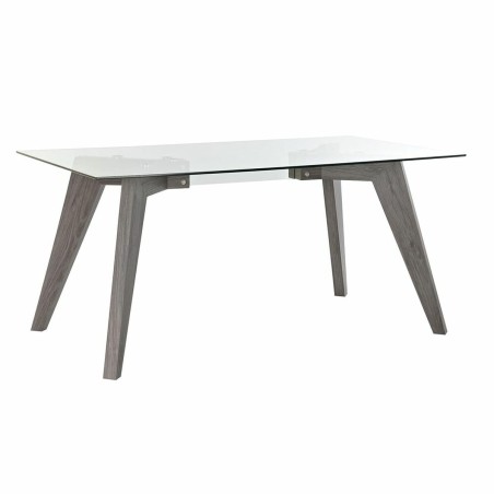 Tavolo da Pranzo DKD Home Decor Cristallo Grigio Trasparente Legno MDF