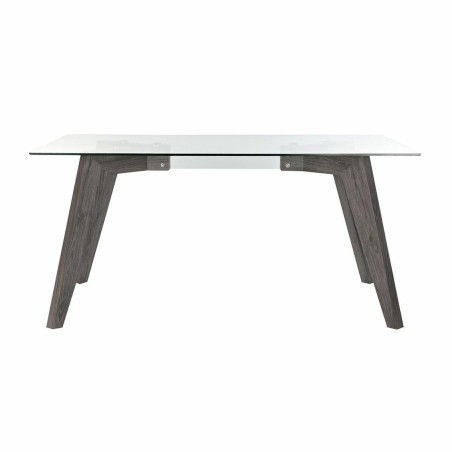 Tavolo da Pranzo DKD Home Decor Cristallo Grigio Trasparente Legno MDF