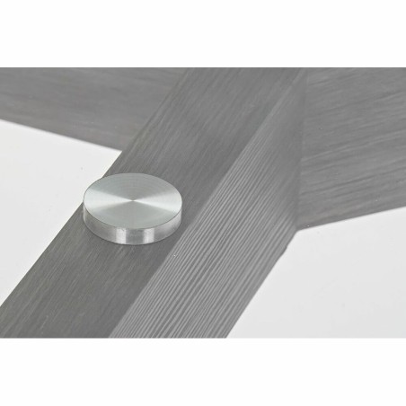 Mesa de Comedor DKD Home Decor Cristal Gris Transparente Madera MDF (1