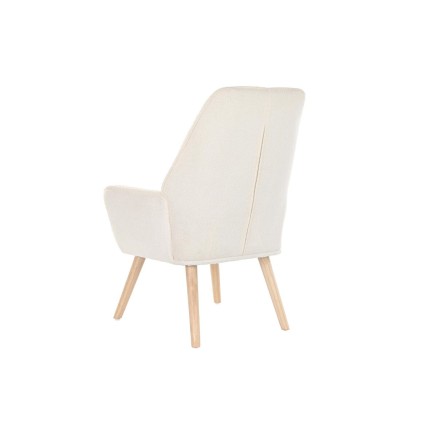 Leunstoel DKD Home Decor Crème Natuurlijk 65 x 75 x 96 cm 2
