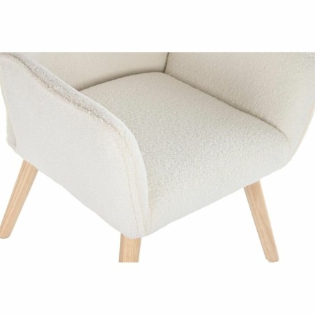 Leunstoel DKD Home Decor Crème Natuurlijk 65 x 75 x 96 cm