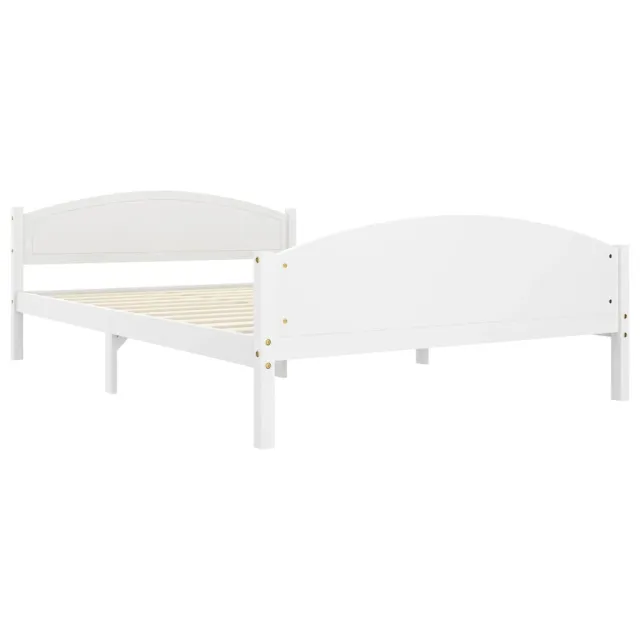 Cadre de lit sans matelas blanc bois de pin massif 140x200 cm