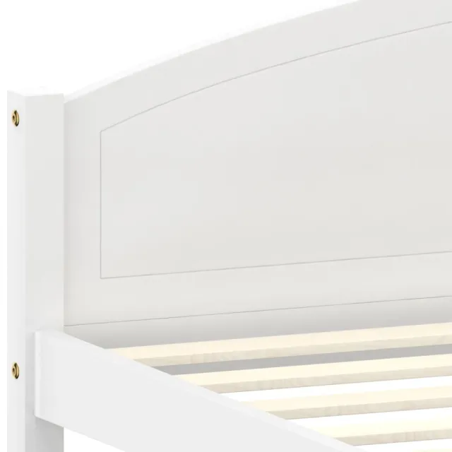 Cadre de lit sans matelas blanc bois de pin massif 140x200 cm