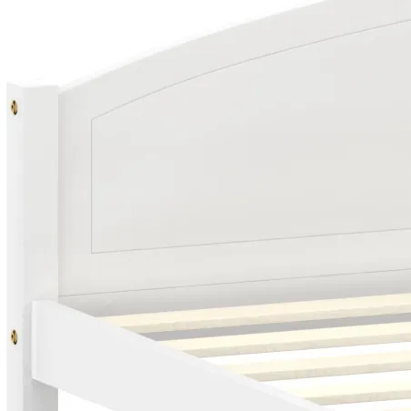 Cadre de lit sans matelas blanc bois de pin massif 140x200 cm
