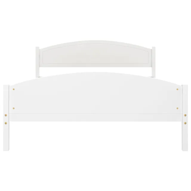 Cadre de lit sans matelas blanc bois de pin massif 160x200 cm