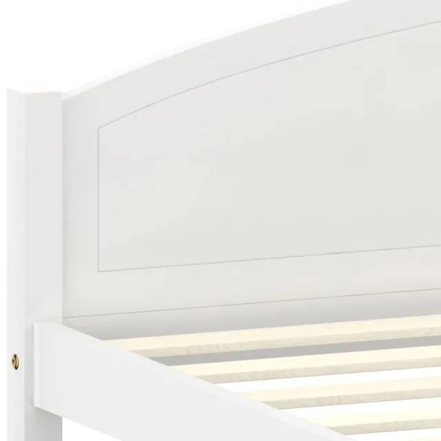 Cadre de lit sans matelas blanc bois de pin massif 160x200 cm