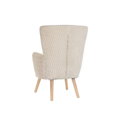 Poltrona DKD Home Decor Beige Naturale Poliestere Legno 67 x 70 x 95 c 2