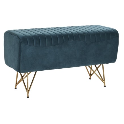Kruk DKD Home Decor  90 x 31 x 47 cm Metaal Turkoois
